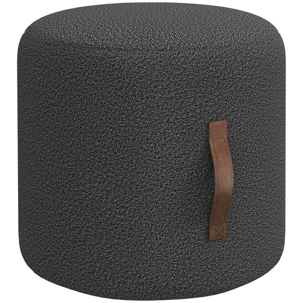 HOMCOM Hocker, Fußhocker in einem modernen Design, Dunkelgrau + Braun, 838-412V00CG