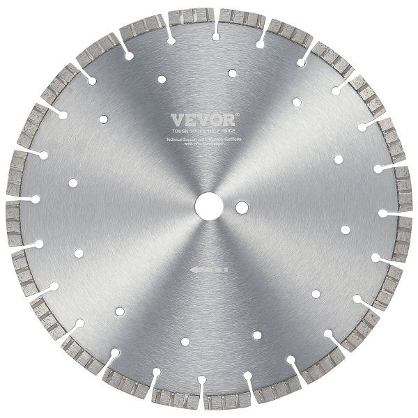 VEVOR Diamant-Sägeblatt Beton-Sägeblatt Nass/Trocken Gewellte Zähne 35cm, JGSQGJP350MMGKO28V0