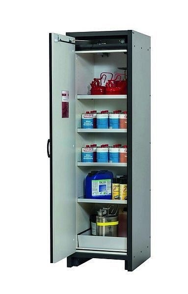 asecos Sicherheitsschrank Q-CLASSIC-30, Q30.195.056 in enzianblau RAL 5010 mit 4x Fachboden (Stahlblech), 31002-067-30077