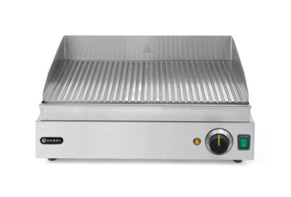 Hendi Grillplatte Profi Line, LxBxH: 550x420x240 mm, gerillte Ausführung, 203170