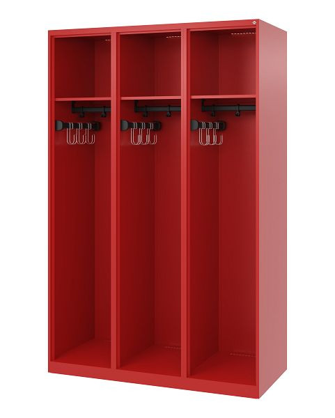 C+P Feuerwehrspind Evolo, Modell EXPERT, 3 Abteile, H1850B1200T500 mm, Feuerrot, 0491015-32 S10002