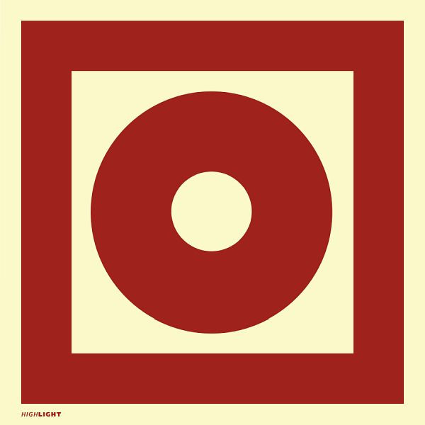 Moedel Brandmelder manuell, Kunststoff, langnachleuchtend, 160-mcd, 200x200 mm, 57566