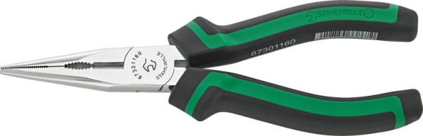 STAHLWILLE Telefonzange, Länge 165mm Kopf verchromt Griffe 2-Komponenten-Griffe, 67301160
