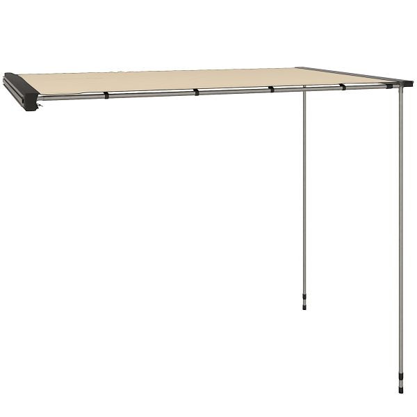 Outsunny Autozelt Autodachzelt Dachzelt, wetterbeständig, 160 x 250 x 125-225 cm, Khaki, A20-448V00KK