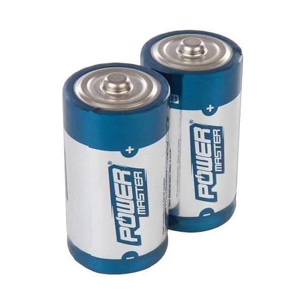 Powermaster Super-Alkali-Batterien, Typ C, LR14, Doppelpackung, 408718