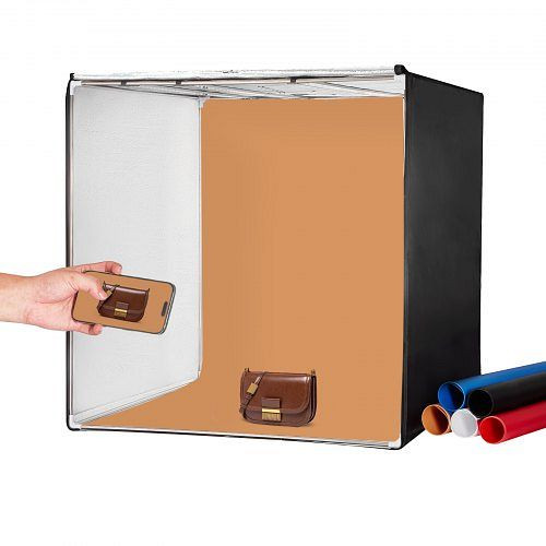VEVOR Fotobox 100x100x100cm Fotostudio Set 80W Lichtbox Fotografie 5600K 210LED, SYDXNJBH39INNNK6JV2
