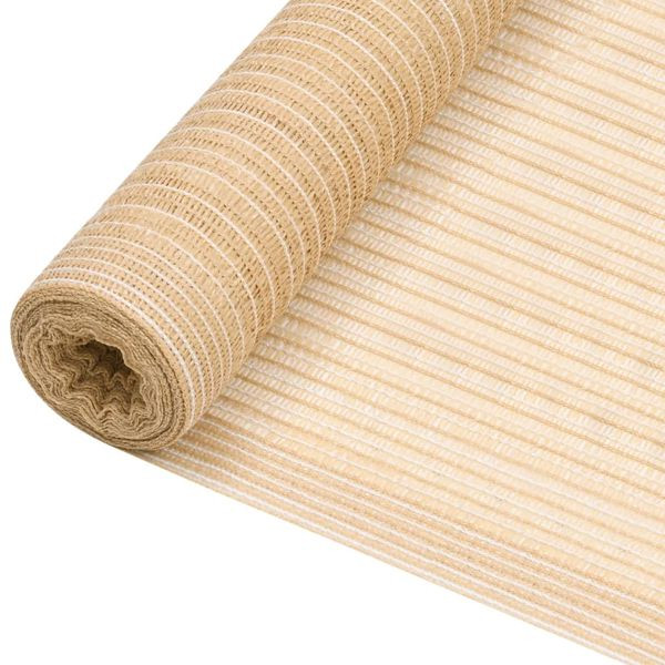 vidaXL Zaunblende Beige 2x25 m HDPE 150 g/m², 149456