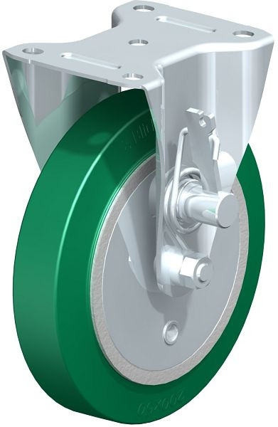 Blickle B-GST 200K-TML Bockrolle mit Totmannbremse, Blickle Softhane®, Grün, 842754