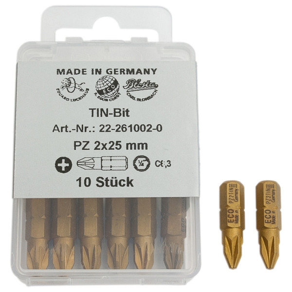 Dönges PZ-TINBIT für Kreuzschlitzschrauben, PZ 2, Länge 25 mm, 10 Stück, VE: 10 Stück, 128182