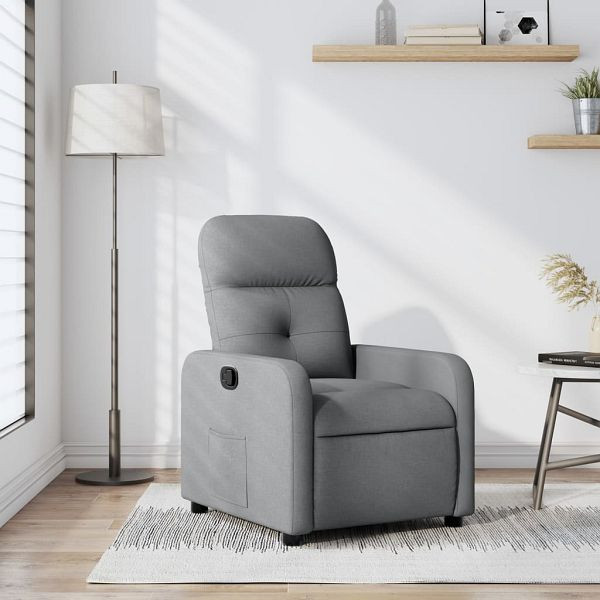 vidaXL Relaxsessel Hellgrau Stoff, 374197, 8721012371545