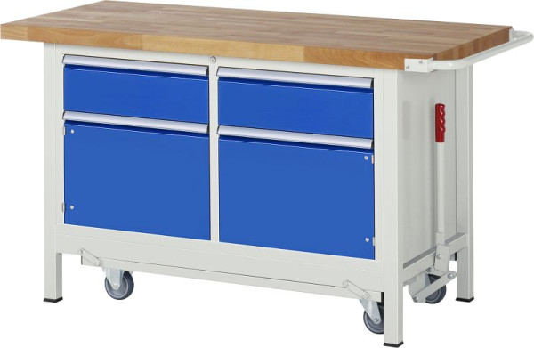 RAU Absenkbare Werkbank 8000 - Modell 8466, B1500 x T700 x H880 mm, 15-8466A2-157B4F.11
