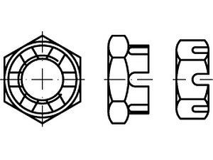 Kronenmuttern DIN 979 04 M 36 x 3 VE=S