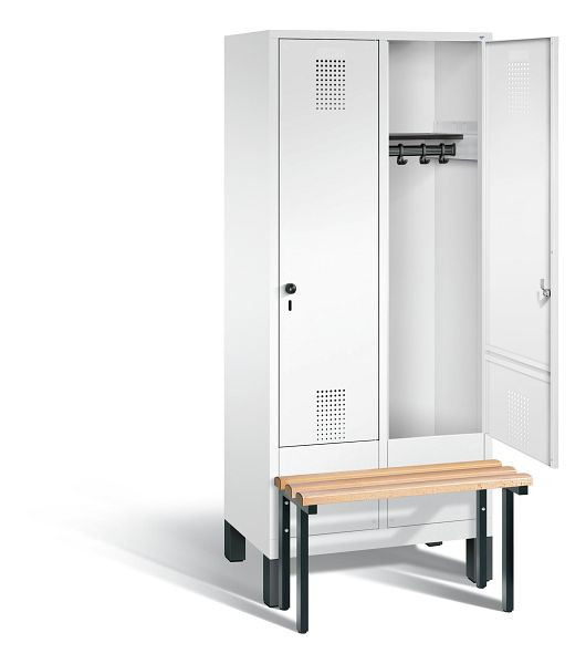 C+P Garderobenschrank Evolo, H1850xB810xT815mm, Farbe: Verkehrsweiß, 48030-22 S10110