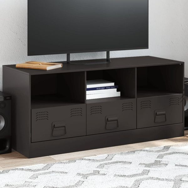 vidaXL TV-Schrank Schwarz 99x39x44 cm Stahl, 841733, 8721012426269
