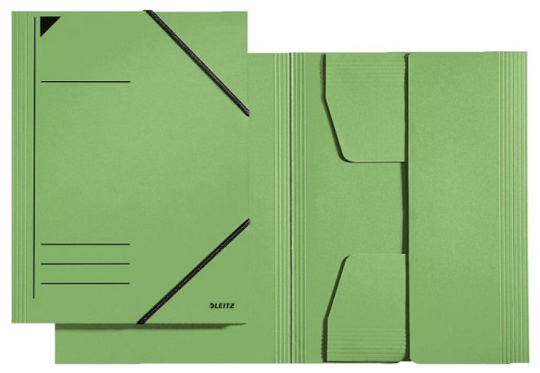 LEITZ 3981 Eckspannermappe, A4, 250 Blatt, Pendarec-Karton (RC), grün, 3981-00-55