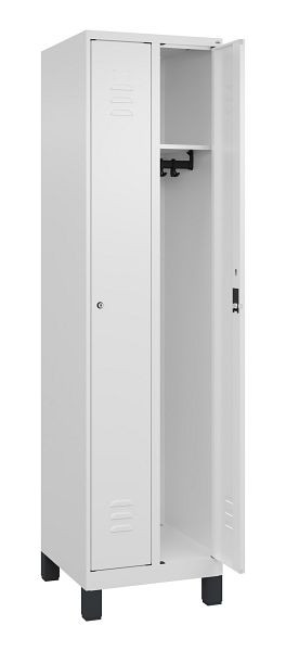 C+P Spind Classic PLUS, Füße, 2 Abteile, 1950x500x500mm, 9016/9016, 080010-29 S10029