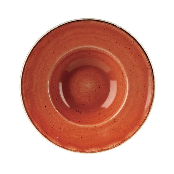 Churchill Stonecast, runde Schüssel mit breitem Rand, Spiced Orange, 239 mm, (12 Stück), DF795