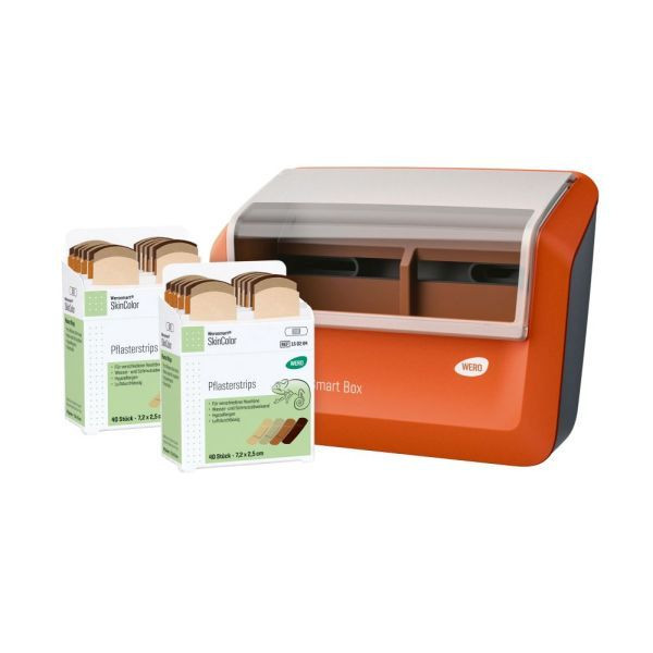 WERO Smart Box Pflasterspender mit Werosmart SkinColor Pflasterstrips, 150286