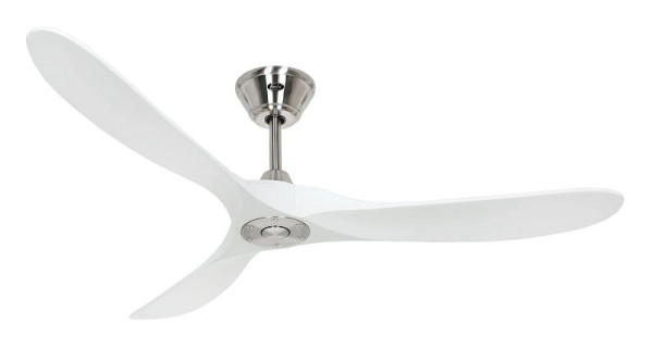 CasaFan Deckenventilator Eco Genuino 152 Chrom gebürstet-Lack matt weiß, 315224