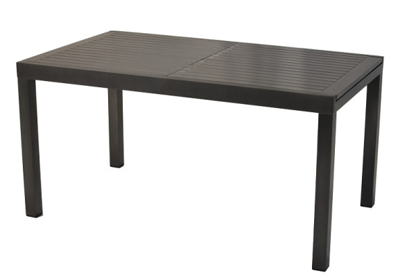 Merxx Ausziehtisch 150 (200) x 90 cm, Tischplatte aus Aluminium, Aluminiumgestell, 21650-217