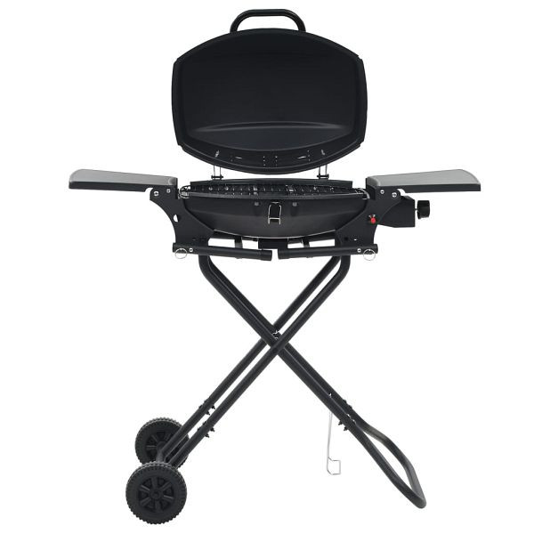 vidaXL Gasgrill Tragbar mit Kochzone Schwarz, 44277