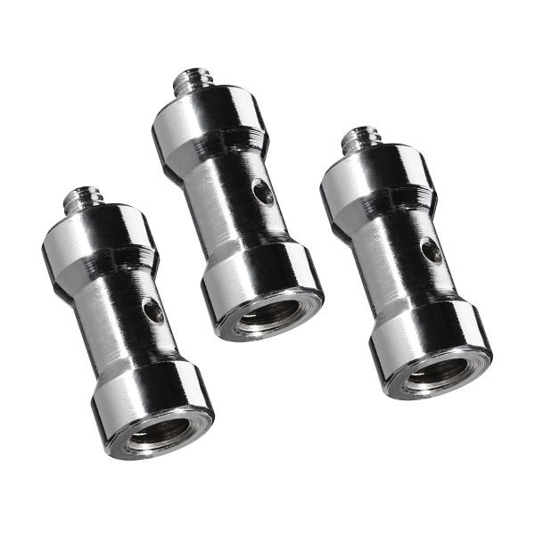 Walimex Set 3x Spigot Gewinde Adapter 1/4 Zoll auf 3/8 Zoll, 1023554