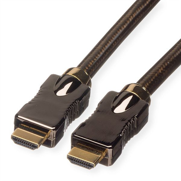 ROLINE 4K HDMI Ultra HD Kabel mit Ethernet, ST/ST, schwarz, 1 m, 11.04.5680