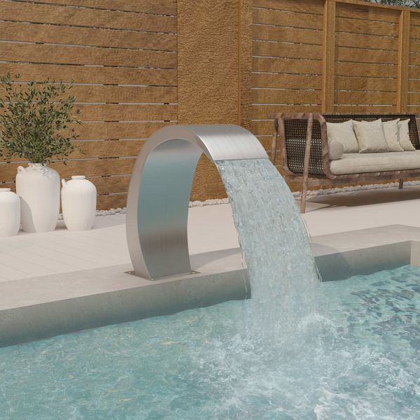 vidaXL Pool-Wasserfall 22x60x70 cm Edelstahl 304, 148882