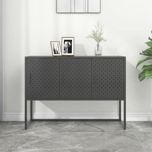 vidaXL Sideboard Anthrazit 105x35x75 cm Stahl, modern, 335870
