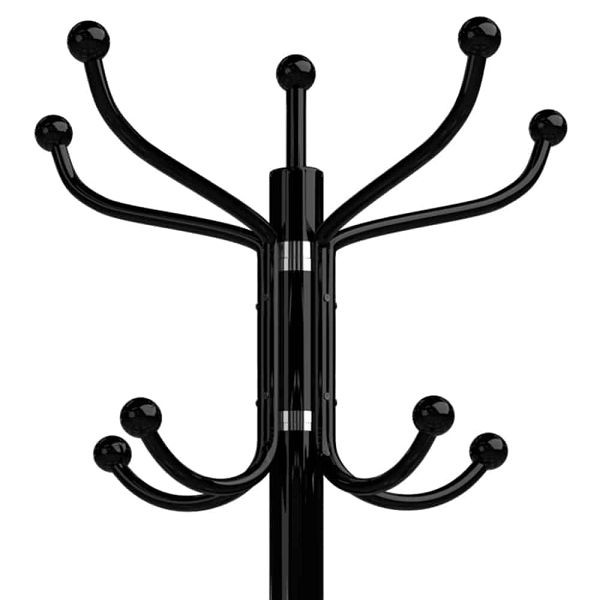 casaria Kleiderständer Schwarz mit Marmorfuß 173cm, 109697