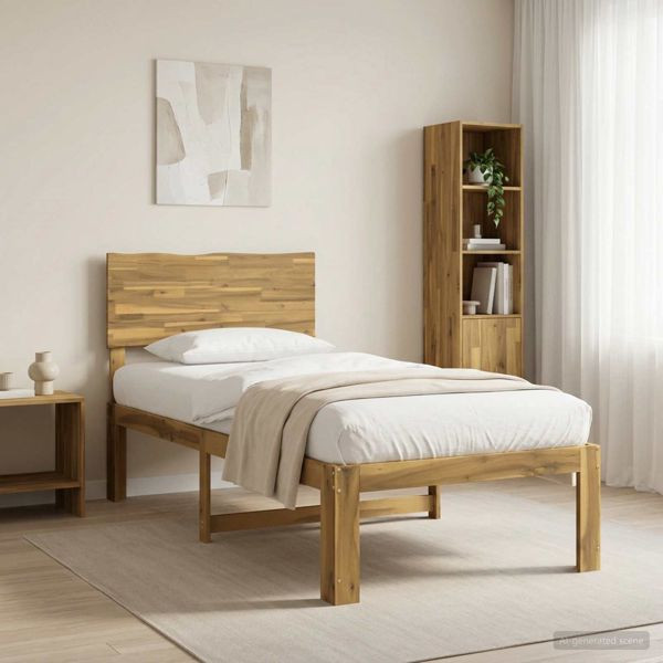 vidaXL Einzelbettgestell mit Kopfteil ROSTOCK Weiß 75 x 190 cm, 903313
