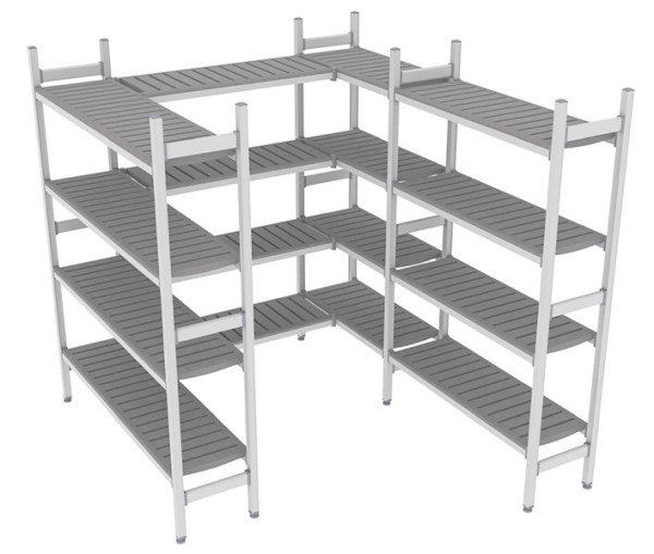 NordCap Regalsystem Z 200-230 / 204-234, 1375 / 1000 / 850 / 1075 x 375 x 1850 mm, 528901057