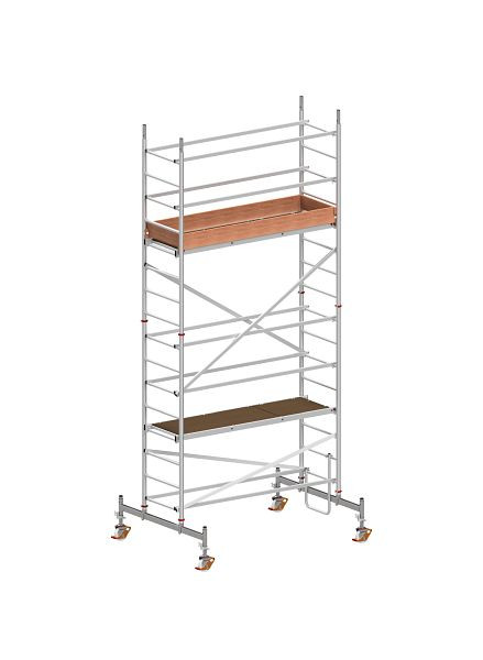 HYMER Fahrgerüst mit Fahrtraverse, Bühnenlänge 2,08 m, Rahmenteilbreite 0,72 m, Reichhöhe 5,42 m, 707705