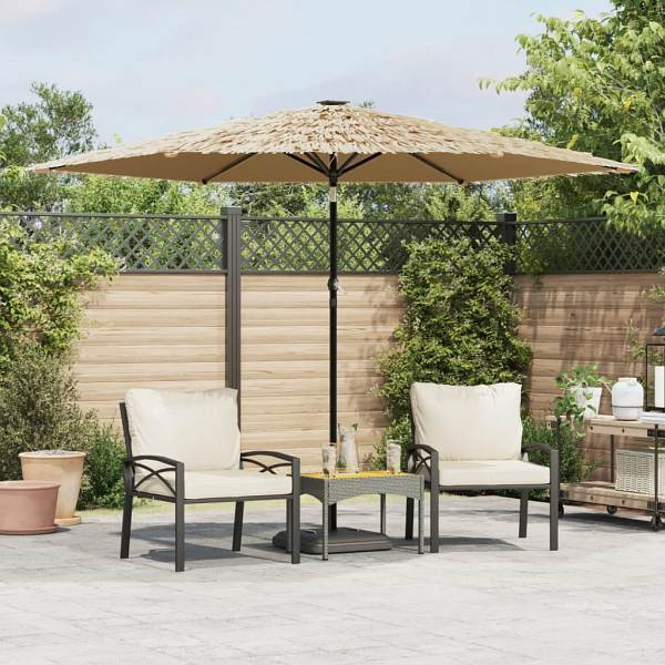 vidaXL Sonnenschirm mit Stahlmast Braun 288x288x225 cm, 4005105