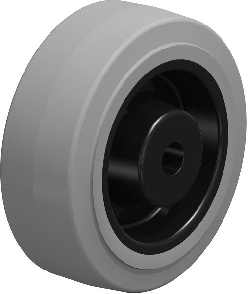 Blickle POEV 100/12R-SG Rad aus Elastik-Vollgummi, Grau, 464172
