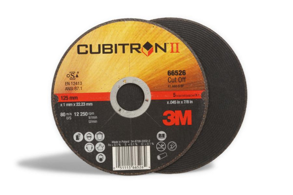 3M Cubitron II Trennscheibe, 125 mm x 2,5 mm x 22 mm, A36, Typ 42, VE: 50 Scheiben, 7100015142