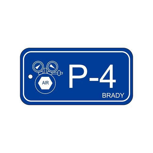 Brady Anhänger für Energiequellen, Pneumatik, Beschriftung P4, VE: 25 Stück, 311913