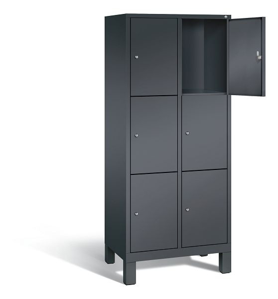 C+P Schließfachschrank Evolo, H1850xB810xT500mm, Farbe: Schwarzgrau, 48010-223 S10088