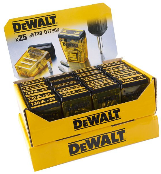 DeWalt Display 20 x DT7963 Box 25xT30 25mm, Torsion, DP44-QZ