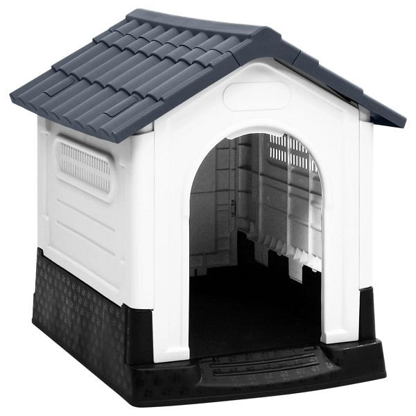 vidaXL Hundehütte Grau 57x68x66 cm Polypropylen, 152228