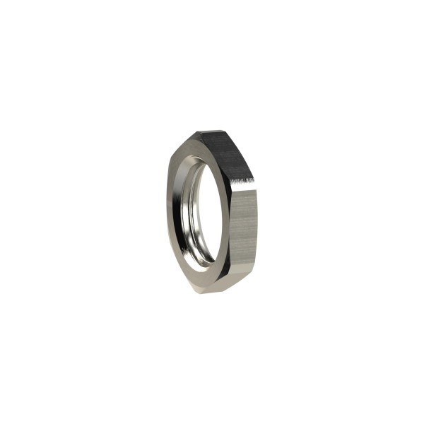 Riegler Sechskant-Gegenmutter, G 1 1/4, SW 50, Messing vernickelt, 136693