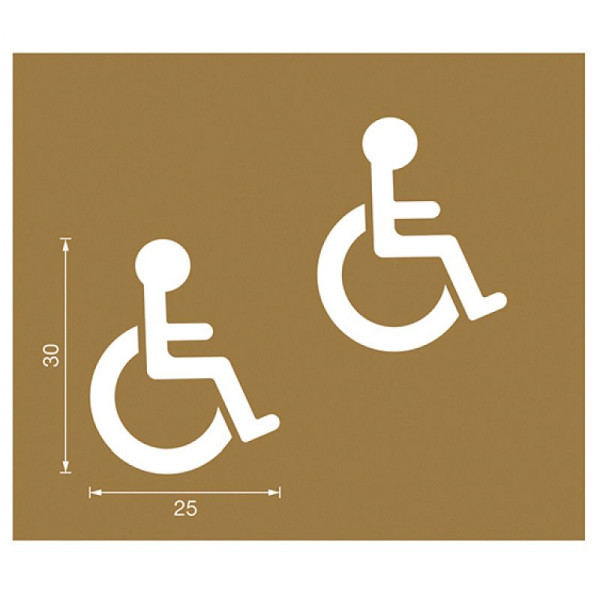 Stein HGS Spritzschablonen für Bodenmarkierung, Satz 6 (Handicap), Inhalt 12 Schablonen, 90.3306-06