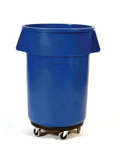 DENIOS Mehrzweckbehälter aus Polyethylen (PE), 120 Liter Volumen, rund, blau, 157556