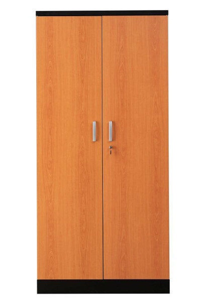 Gürkan Flügeltürenschrank, 42 x 92 x 195 cm, Schwarz, Erle, Fachboden Stück 4, FLC/WD.19, 100127