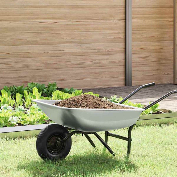 vidaXL Ersatzschaufel für Schubkarre Silber 80 x 60 x 25 cm Stahl, 42007978