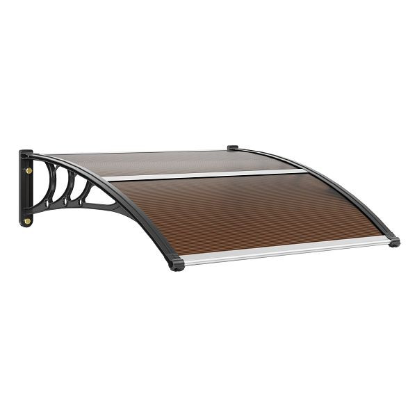 VEVOR Vordach Haustür 965 x 1017 mm Überdachung UF50+ PC-Sonnenschutzfolie + ABS-Halterung + Aluminium-Verbinder UV-beständig, MCZYPYCZS4040A515V0
