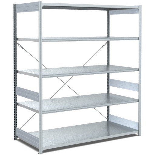BITO Fachbodenregal Typ: L/M/S Grundfeld 40mm-Boden Set /M 200kg 1999x1296x824 verzinkt, C1230-0034