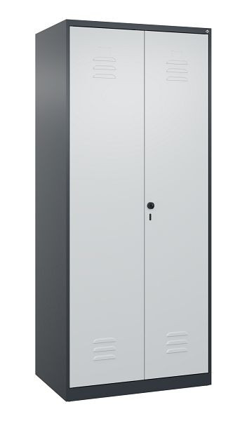 C+P Mehrzweckschrank Classic PLUS, C Wäsche-/Garderobenspind Classic PLUS, 2 Abteile, 1850x800x500mm, 7016/7016, Drehriegel, 080600-22 S10010