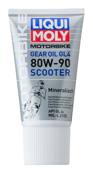 LIQUI MOLY Getriebeöl Motorbike Gear Oil (GL4) 80W-90 Scooter, Tube Kunststoff, VE: 0,15 Liter, 1680
