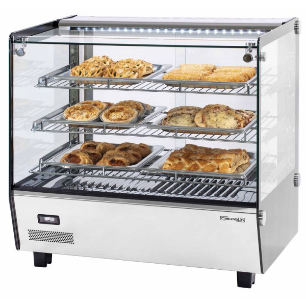 Casselin Beheizte Einbauvitrine 120L, Rostfreier Stahl, CVCE120L
